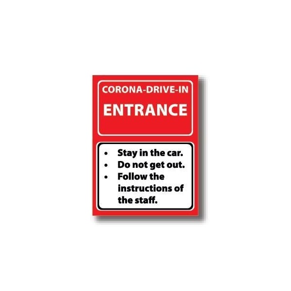 Ergomat 50in x 32in RECTANGLE SIGNS Corona-Drive-In Enterance DSV-SIGN 1600 #7098 -UEN - main